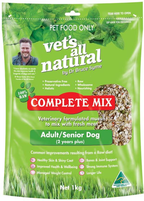Vets All Natural Complete Mix Muesli for Fresh Meat for Adult and Senior Dogs - 1kg