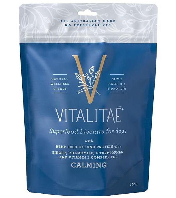 Vitalitae Superfood & Hemp Oil Dog Treats - Calming Biscuits - 350g
