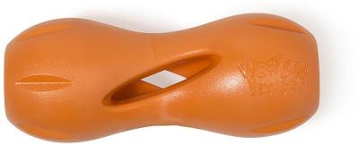 West Paw Qwizl Treat Dispensing Dog Toy - Large - Orange