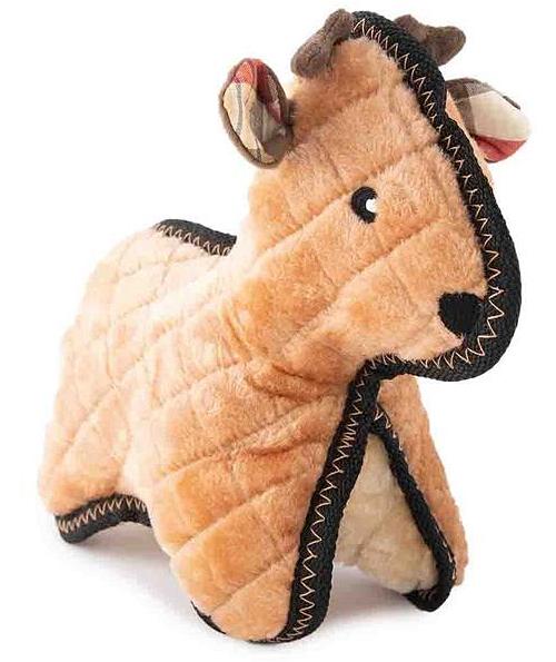 Zippy Paws Holiday Grunterz Plush Z-Stitch Dog Toy - Reindeer