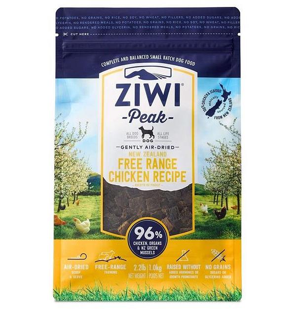 Ziwi Peak Air Dried Grain Free Dog Food 1kg Pouch - Free Range Chicken
