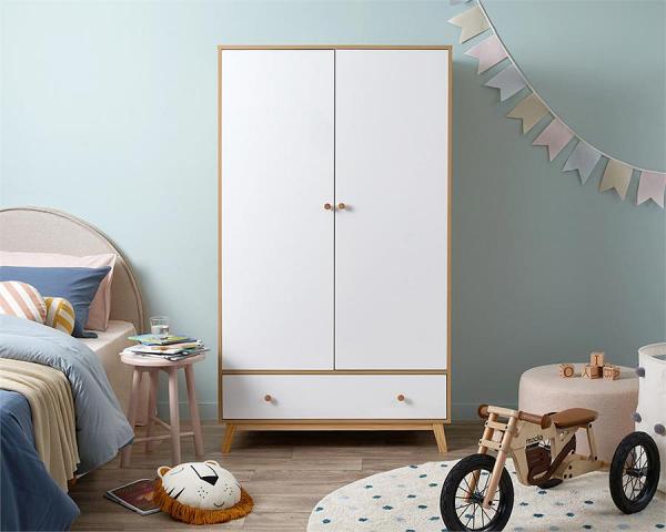 Aspen Wardrobe - White/Natural