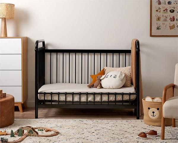 Sonata Cot Toddler Bed Conversion - Black