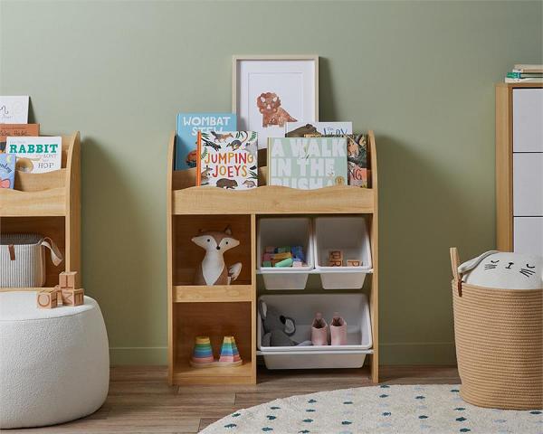 Theo Kids Bookshelf & Tub Organiser