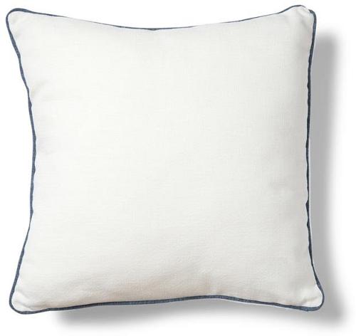 Mocka Piped Cushion - White/Navy