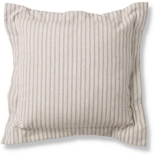 Ari Linen Blend Thin Stripe Cushion - Grey