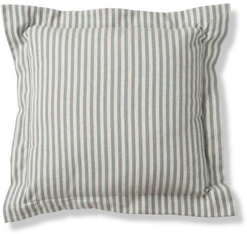 Ari Linen Blend Thin Stripe Cushion - Seafoam Blue