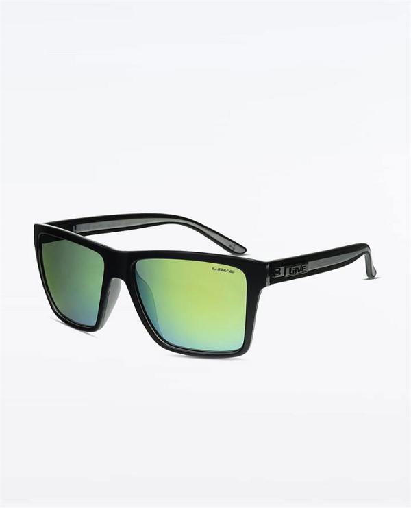 Bazza Mirror Polarised Matte Black Xtal Sunglasses