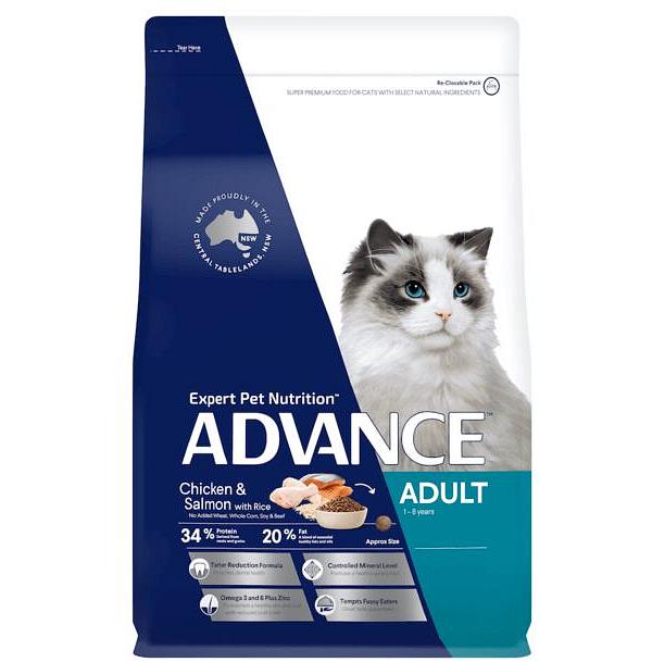 Advance Adult Dry Cat Food Chicken And Salmon 12kg