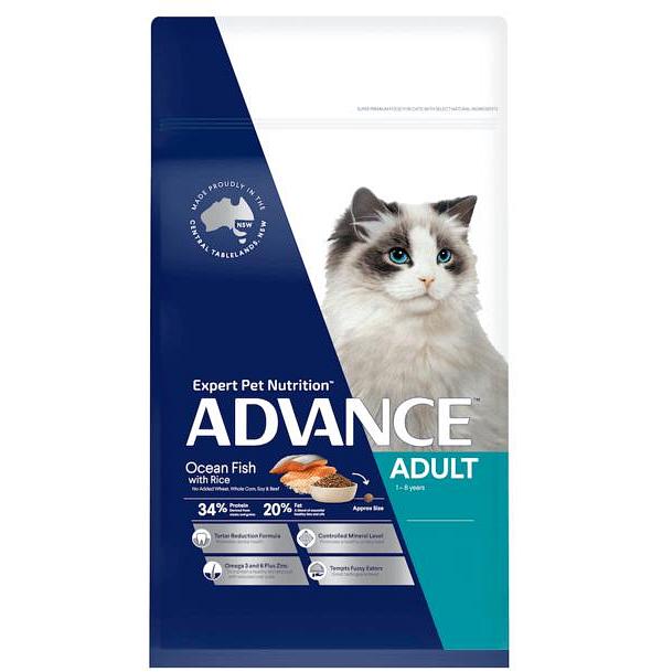 Advance Adult Dry Cat Food Ocean Fish 12kg