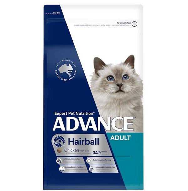 Advance Adult Hairball Dry Cat Food Chicken 4kg