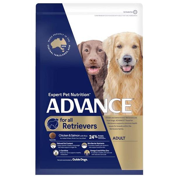 Advance Adult Retrievers Large Breed Dry Dog Food Chicken And Salmon 26kg