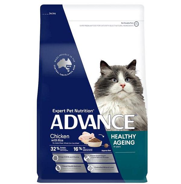 Advance Healthy Ageing Adult Dry Cat Food Chicken With Rice 6kg