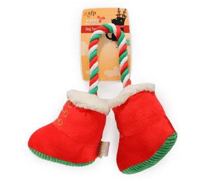 Afp Christmas Ice Skates With Rope Dog Toy Each