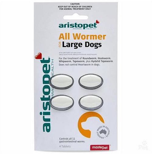 Aristopet Allwormer Tablets For Dogs 20kg 4 Pack