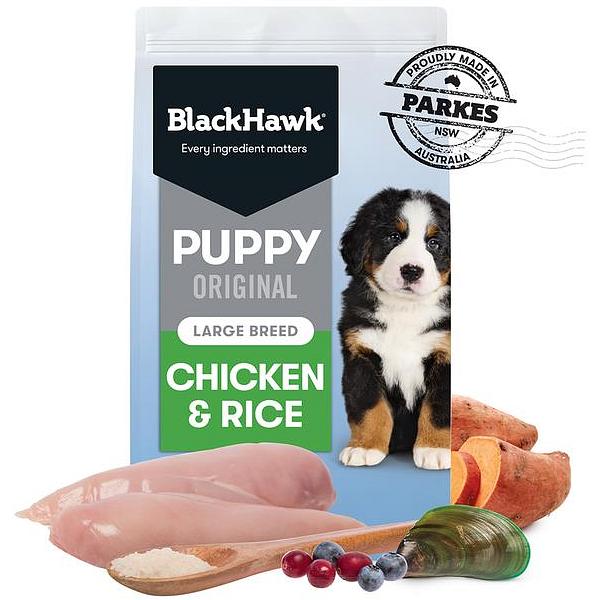 Black Hawk Dry Dog Food Puppy Large Breed Original Chicken And Rice 3kg