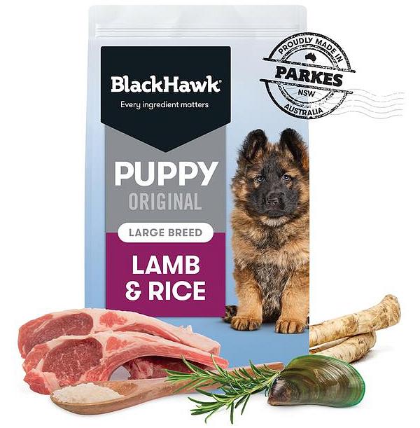 Black Hawk Dry Dog Food Puppy Large Breed Original Lamb And Rice 10kg