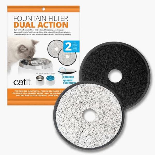 Catit Senses Flower Water Fountain Replacement Filter Cartridges 2 Pack