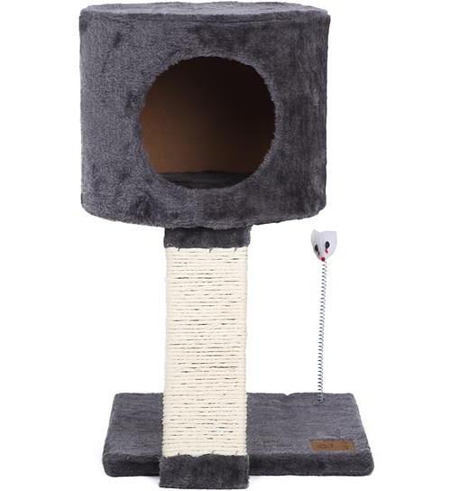 Charlies Pet Cat Tree Cubby With Scratching Slope Charcoal Each