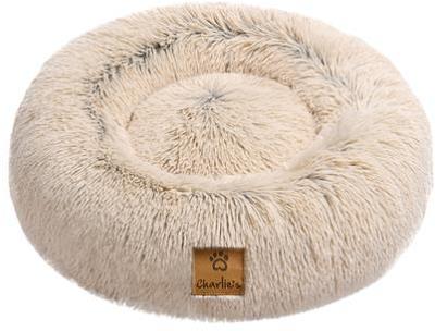 Charlies Pet Faux Fur Fluffy Calming Pet Bed Nest Cream Chinchilla
