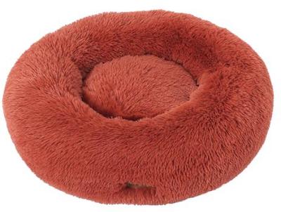 Charlies Pet Faux Fur Fuffy Calming Pet Bed Nest Terracotta
