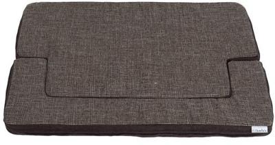 Charlies Pet Padded Support Mat With Bolster Rectangular Grey Brown