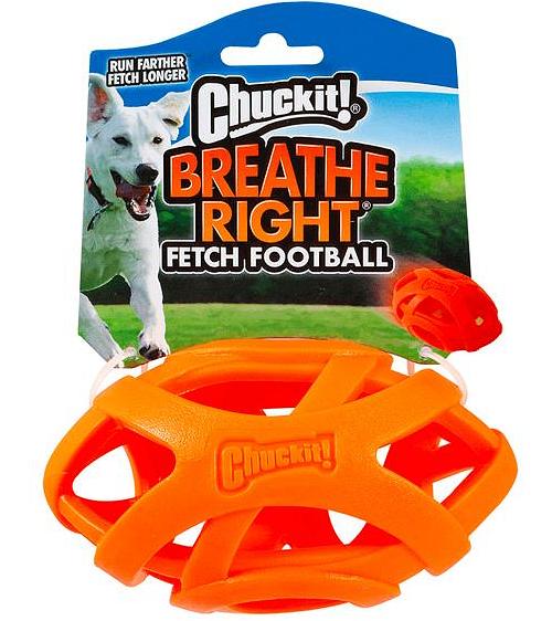 Chuckit Breathe Right Football Dog Toy Each