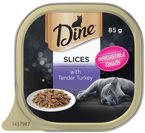 Dine Classic Collection Slices With Tender Turkey Wet Cat Food Tray 14 X 85g