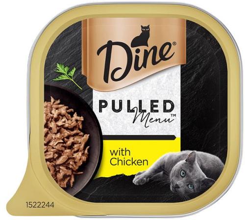 Dine Pulled Menu With Chicken Wet Cat Food Tray 7 X 85g