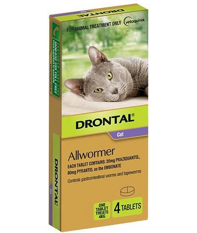 Drontal Cat Wormer With Applicator 2 Tablets