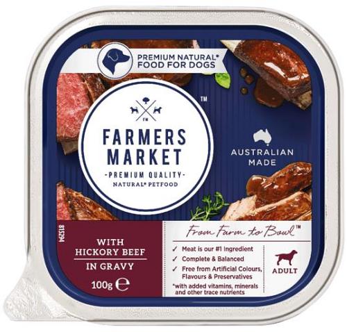 Farmers Market Wet Dog Food Adult Beef Herb And Gravy 9 X 100g