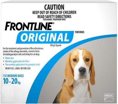 Frontline Original Medium Dog Blue 4 Pack