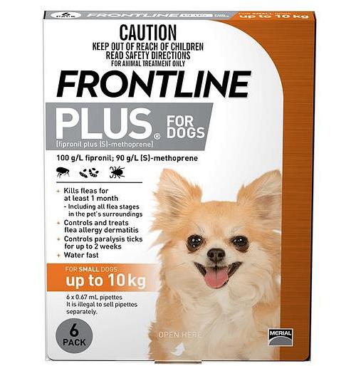 Frontline Plus Small Dog Orange 12 Pack