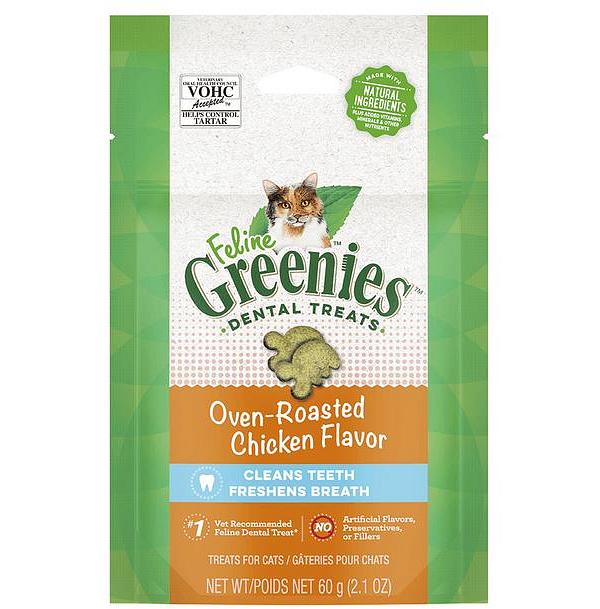 Greenies Cat Treats Dental Oven Roasted Chicken Flavour 130g