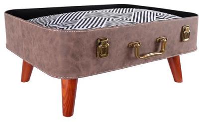 Ibiyaya Vintage Retro Suitcase Pet Bed Brown Each