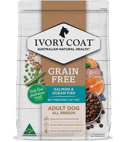 Ivory Coat Grain Free Dry Dog Food Adult Salmon And Ocean Fish 13kg