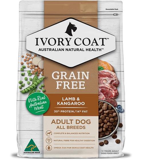 Ivory Coat Grain Free Dry Dog Food Lamb And Kangaroo 26kg