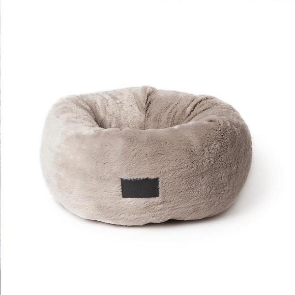 La Doggie Vita Bed Plush Donut Taupe