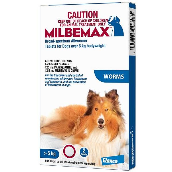 Milbemax All Wormer For Dogs 2 Tablets