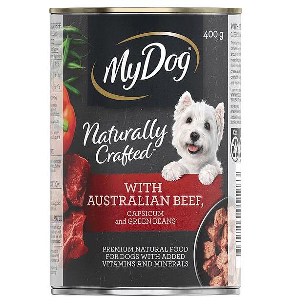 My Dog Naturally Crafted Australian Beef Capsicum And Green Beans Wet Dog Food 24 X 400g