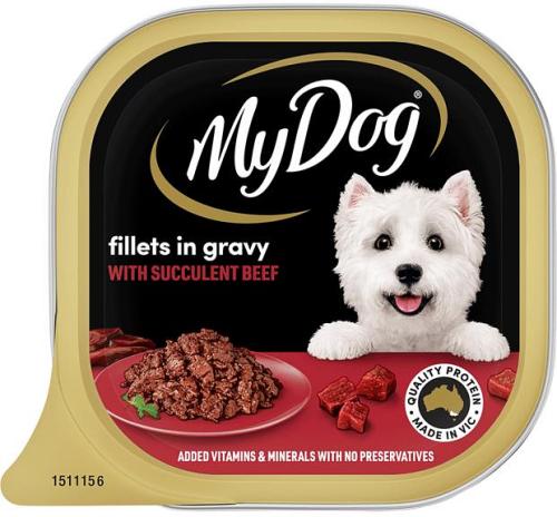 My Dog Wet Dog Food Beef Fillets Gravy 12 X 100g
