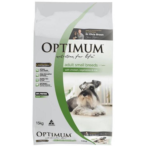 Optimum Adult Small Breed Dry Dog Food Chicken Vegetables And Rice 3kg