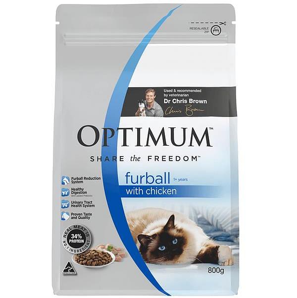 Optimum Furball Dry Cat Food Chicken 2kg