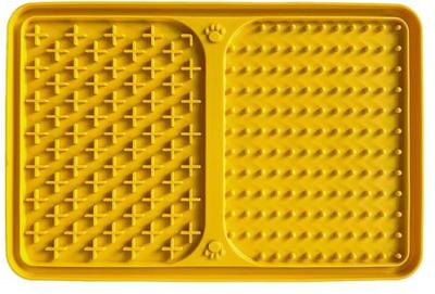 Paws For Life Extra Large Rectangle Lickmat Mustard Each