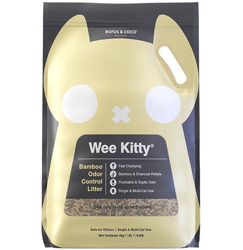 Rufus And Coco Wee Kitty Clumping Bamboo Litter 4kg