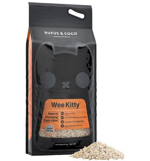 Rufus And Coco Wee Kitty Clumping Corn Litter 16kg