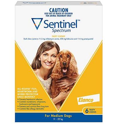 Sentinel Spectrum Chews Medium Yellow 12 Pack