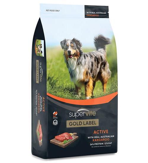 Supervite Gold Label Active Kangaroo Dry Dog Food 3kg