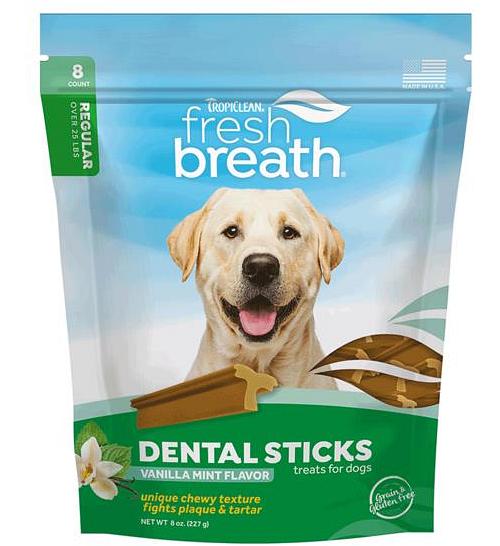 Tropiclean Fresh Breath Dental Stick Vanilla Mint Regular