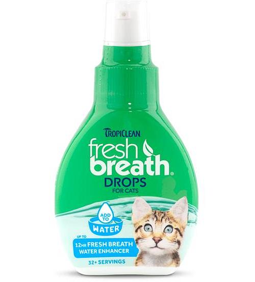 Tropiclean Fresh Breath Drops For Cats Display 65ml